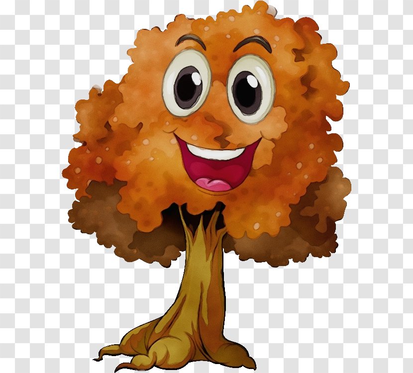 Tree Watercolor - Wet Ink - Smile Animation Transparent PNG