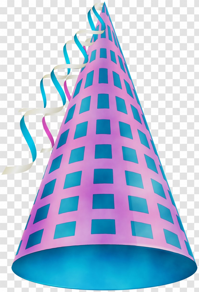Birthday Party Hat - Turquoise - Magenta Lighting Accessory Transparent PNG