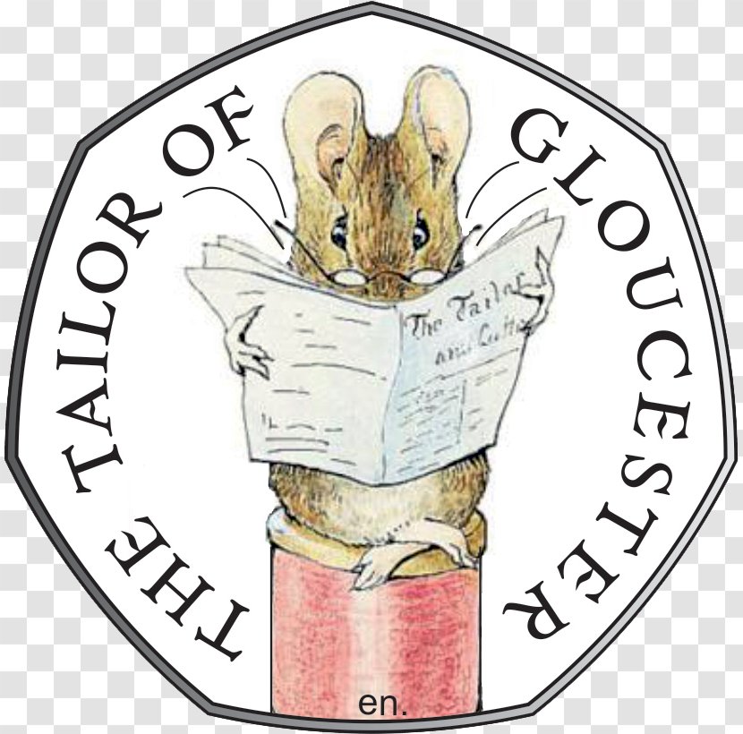 The Tailor Of Gloucester Fifty Pence United Kingdom Amazon.com Coin - Flower - Beatrix Potter Peter Rabbit Transparent PNG