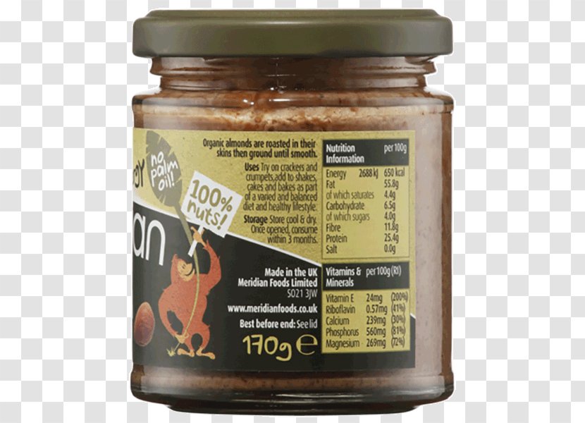 Chutney Organic Food Nut Butters Almond Butter - Sunflower Transparent PNG