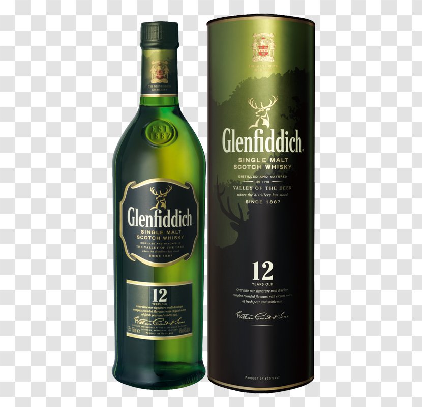 Glenfiddich Single Malt Whisky Whiskey Scotch Speyside - Wine Transparent PNG