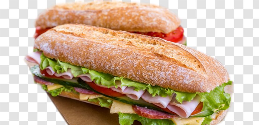 Baguette Delicatessen Bánh Mì Fast Food Submarine Sandwich - Salmon Burger - Hi Tea Transparent PNG