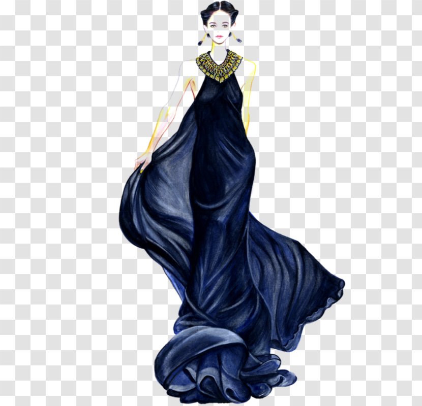 Fashion Illustration Drawing Haute Couture - Gown - Cartoon Transparent PNG