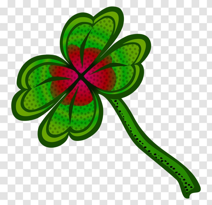 Four-leaf Clover Clip Art - Plant Stem Transparent PNG