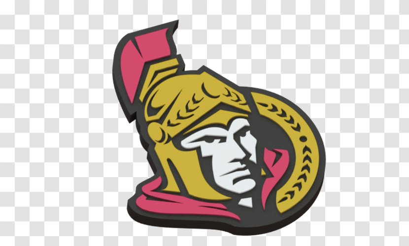 Ottawa Senators National Hockey League Logo Ice - Mascot - Yellow Transparent PNG