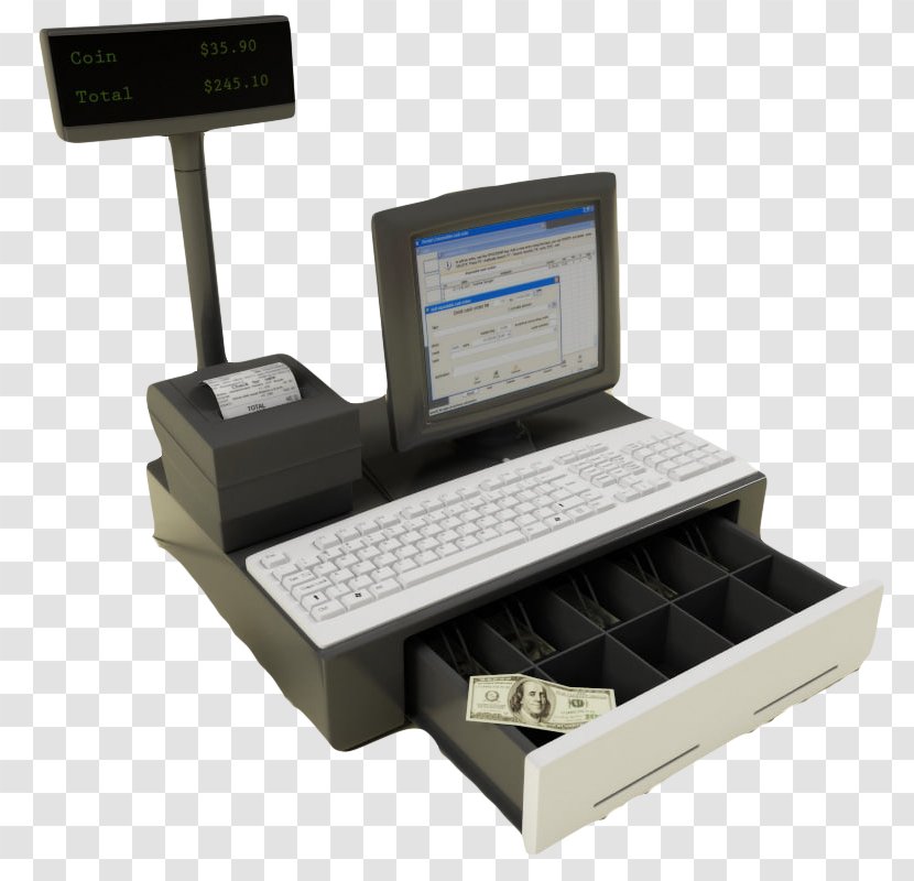 Computer Keyboard Cash Register 3D Modeling Graphics - Autodesk 3ds Max - White Transparent PNG