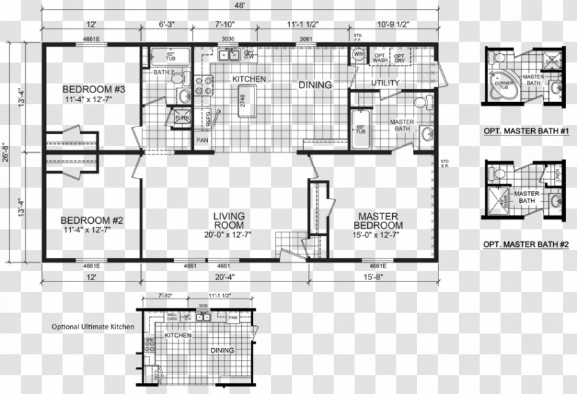 Floor Plan Mobile Home Manufactured Housing House - Engineering Transparent PNG