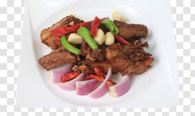 Spare Ribs Pigs Ear Pork - Food - Double Onion Pepper Transparent PNG