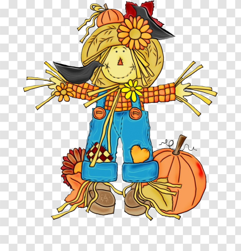 Cartoon Scarecrow Costume Transparent PNG