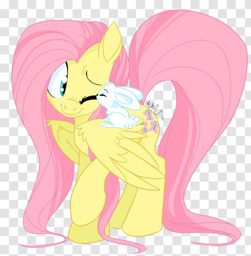 Fluttershy Pony Derpy Hooves Applejack Pinkie Pie - Heart - Horse Transparent PNG