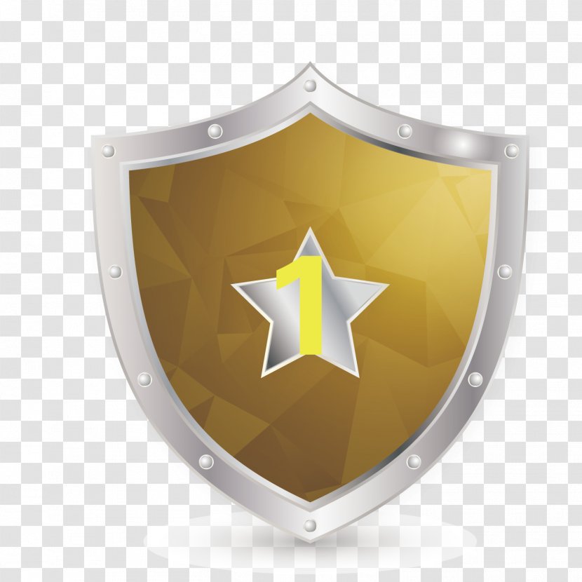 Internet Quality Icon - Vector Pattern Material One Year Warranty Gold Shield Transparent PNG