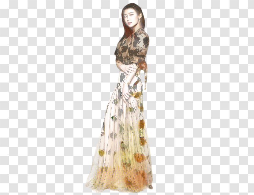 Korean Cartoon - Dress - Beige Costume Design Transparent PNG