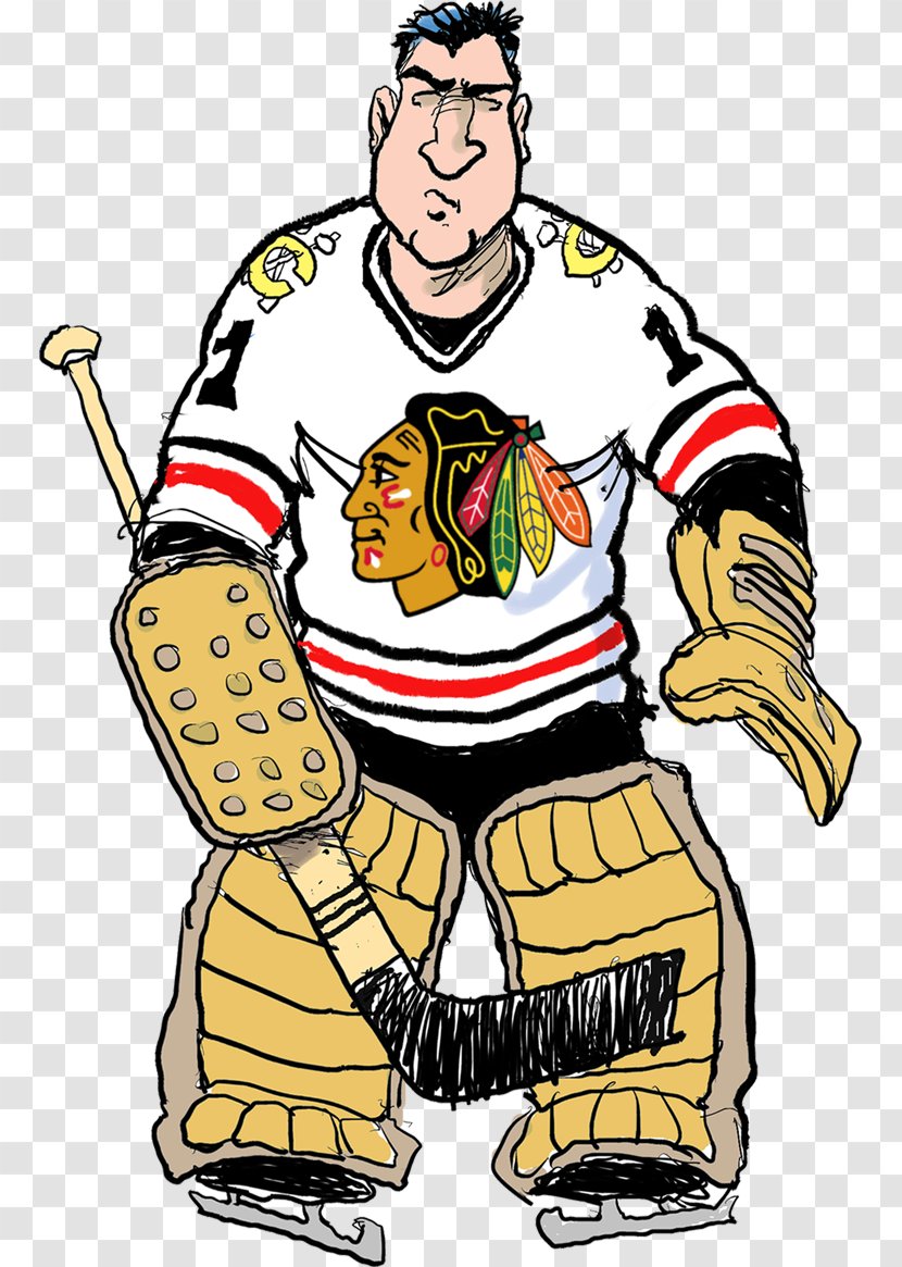 Chicago Blackhawks 1961 Stanley Cup Finals Goaltender Clip Art - Hockey Protective Equipment - Black Hawks Transparent PNG