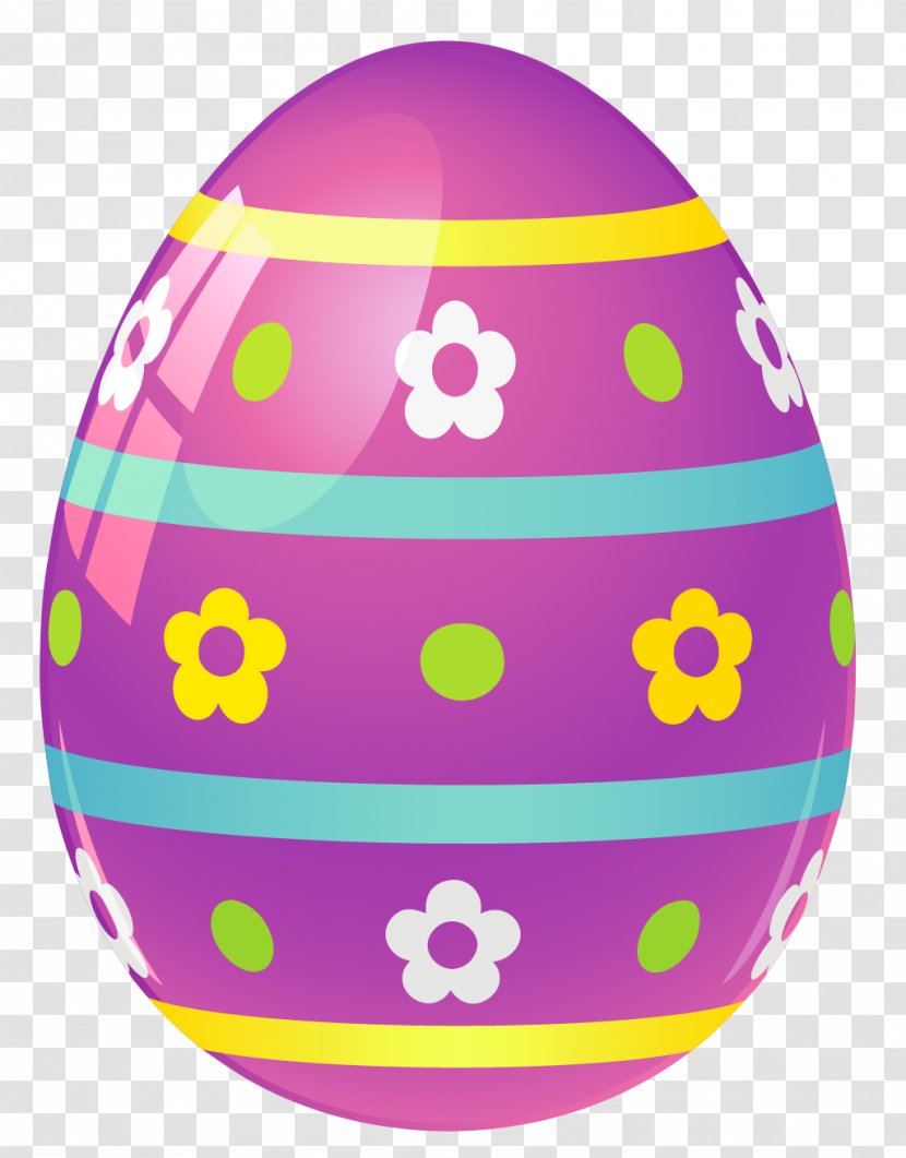 Easter Egg Food - Hunt - Purple With Flowers Picture Transparent PNG
