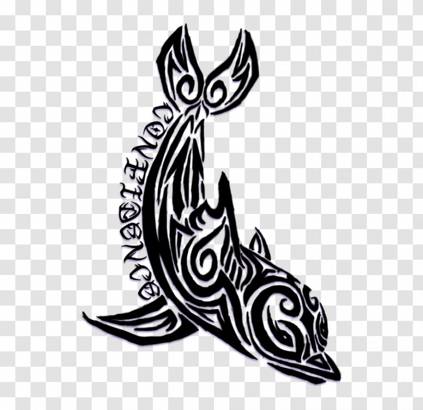 Tattoo Polynesia Dolphin Tribe Clip Art - Cartoon - Dolphine Pictures Transparent PNG