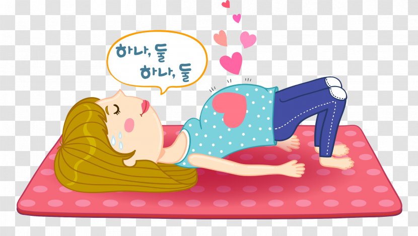 Drawing Cartoon - Material - Exercise Pregnant Women Transparent PNG