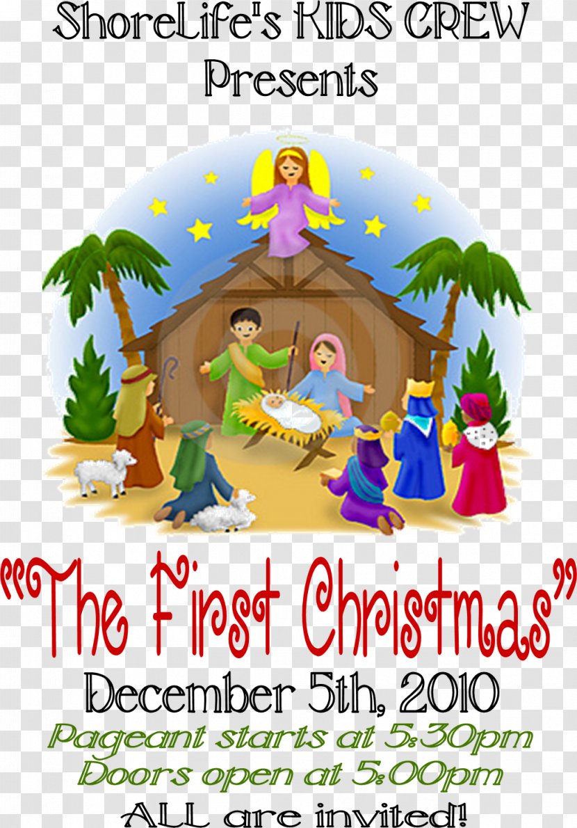 Nativity Of Jesus Scene Christmas Play Clip Art - Party Supply Transparent PNG