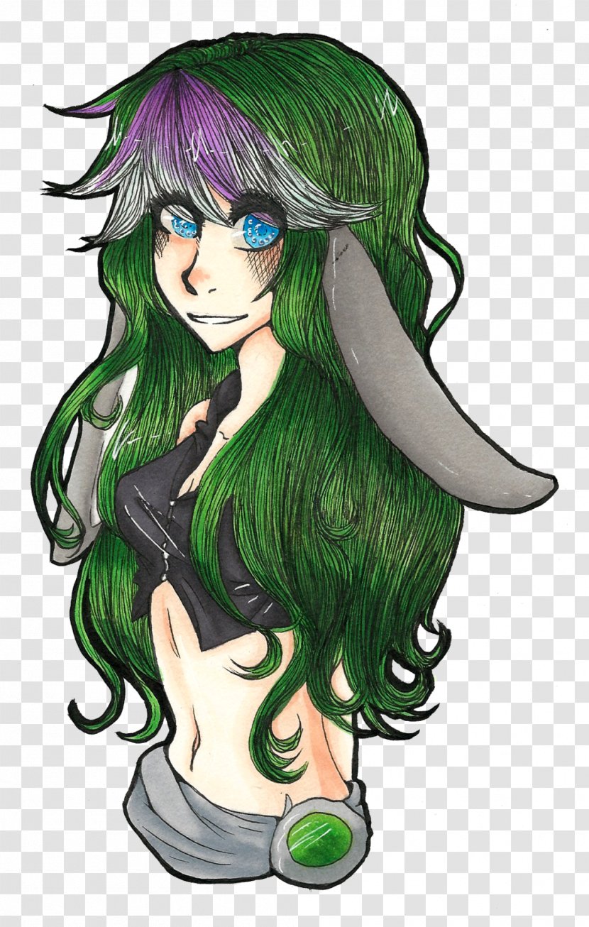 Long Hair Coloring Black - Frame - Bunny Ears Transparent PNG