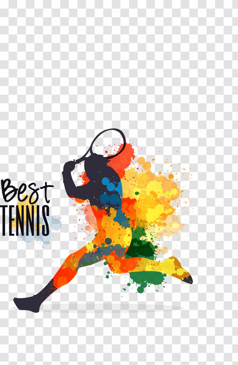 Tennis Player Sport Ball - Art - Painted Badminton Transparent PNG