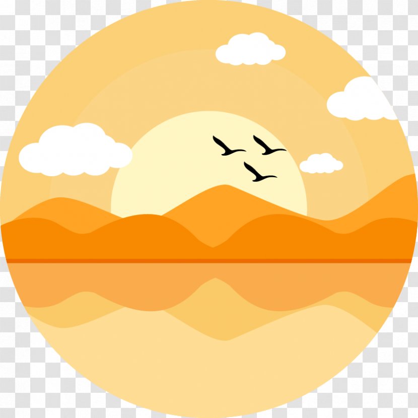 Clip Art - Dessin Animxe9 - Sea Sunset Transparent PNG