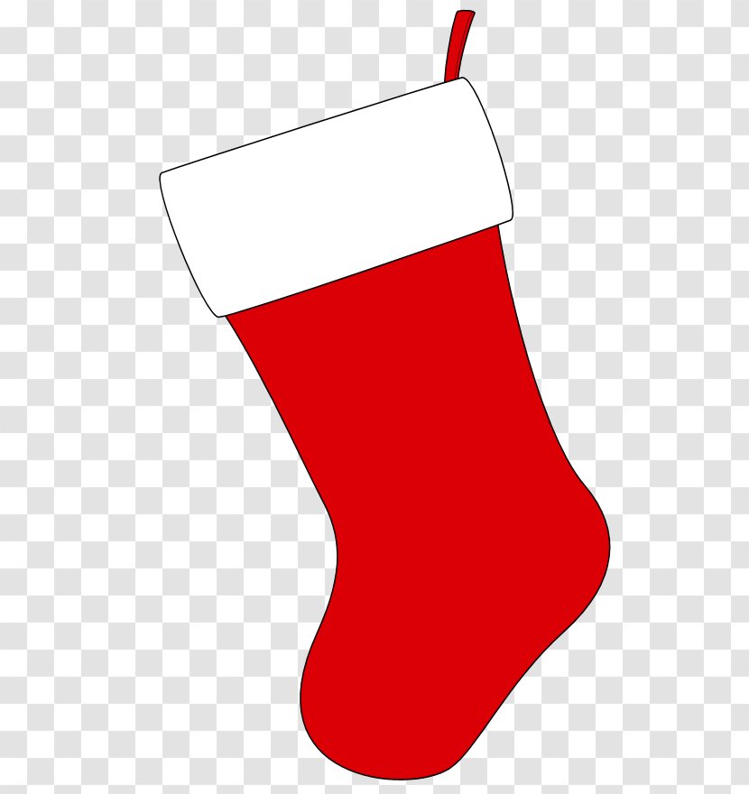Christmas Stocking Red Shoe Area - Free Xmas Clipart Transparent PNG