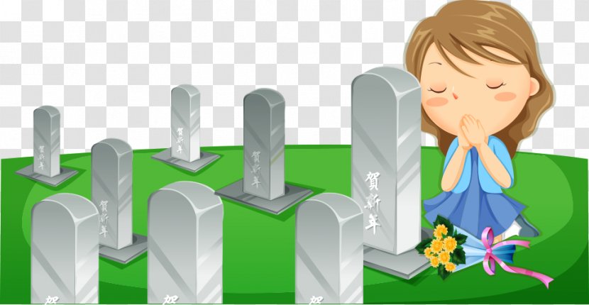 Korea Cartoon Illustration - Play - Gravestone The Weeping Woman Transparent PNG