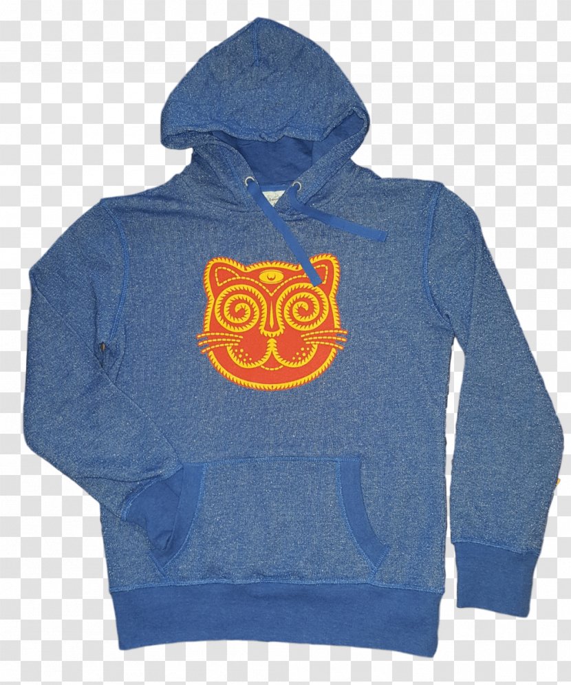 Hoodie T-shirt Sweater Sleeve Cat - Cobalt Blue - Tshirt Transparent PNG