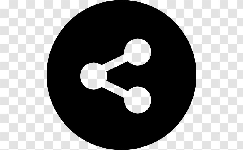 Share Icon Social Networking Service Design - Black And White Transparent PNG