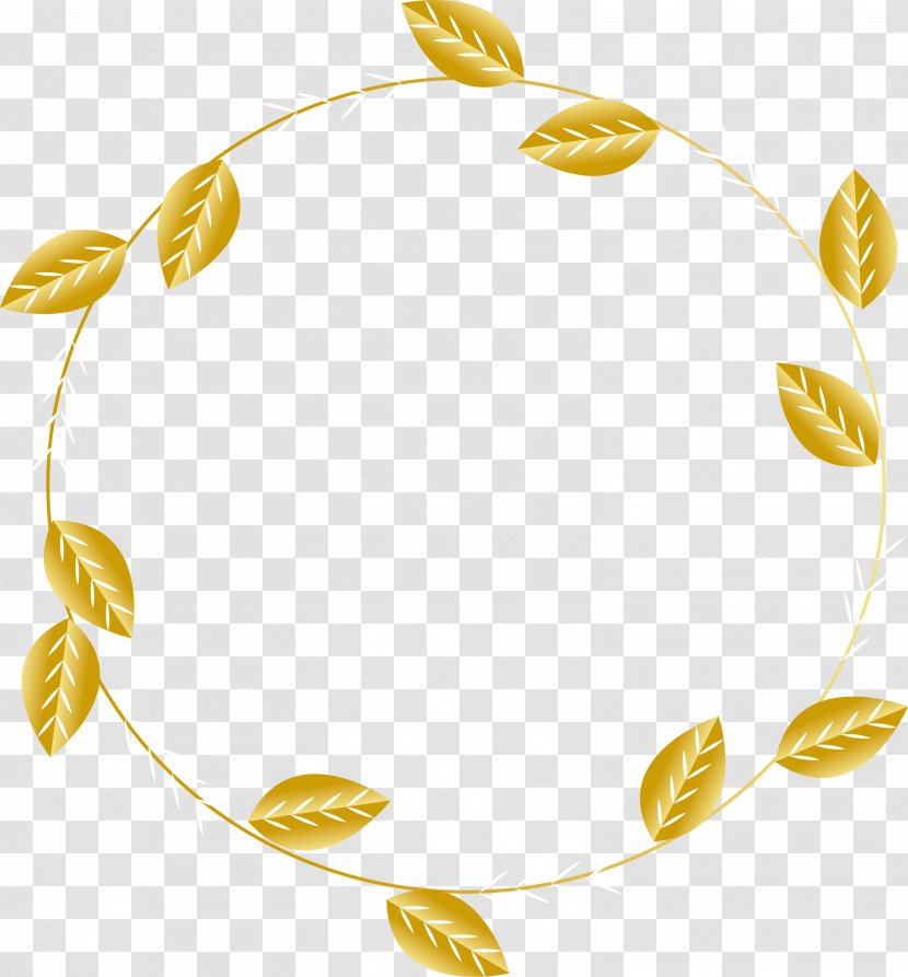 Golden Leaf Title Box - Yellow Transparent PNG