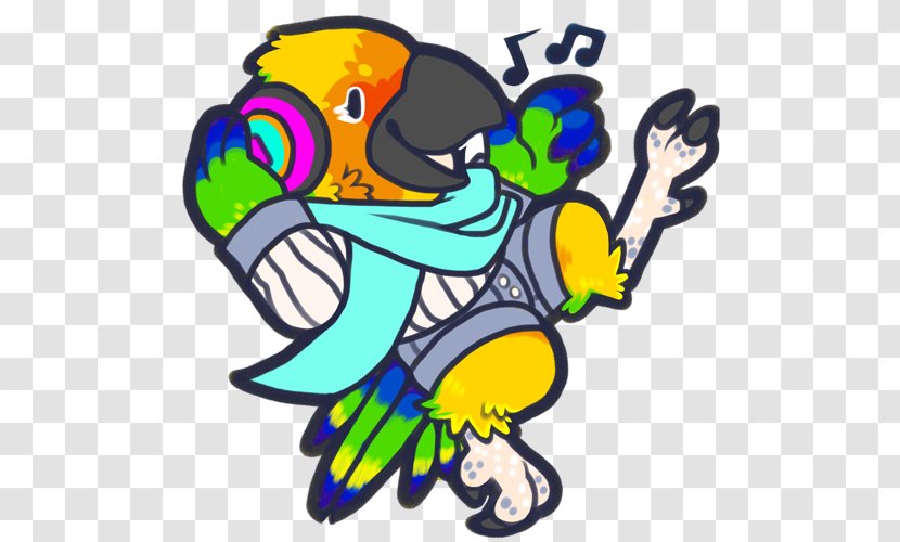 Beak Cartoon Clip Art - Character - Dance Headphones Transparent PNG