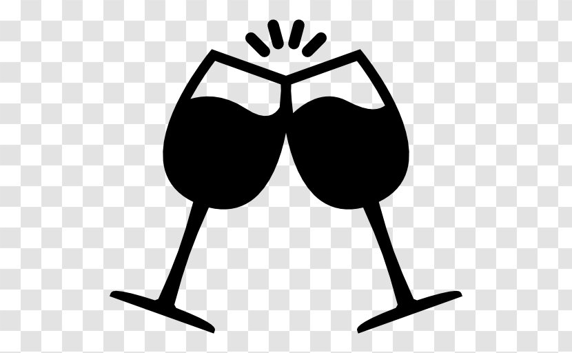 Wine Glass Champagne Drink - Monochrome - Wineglass Transparent PNG