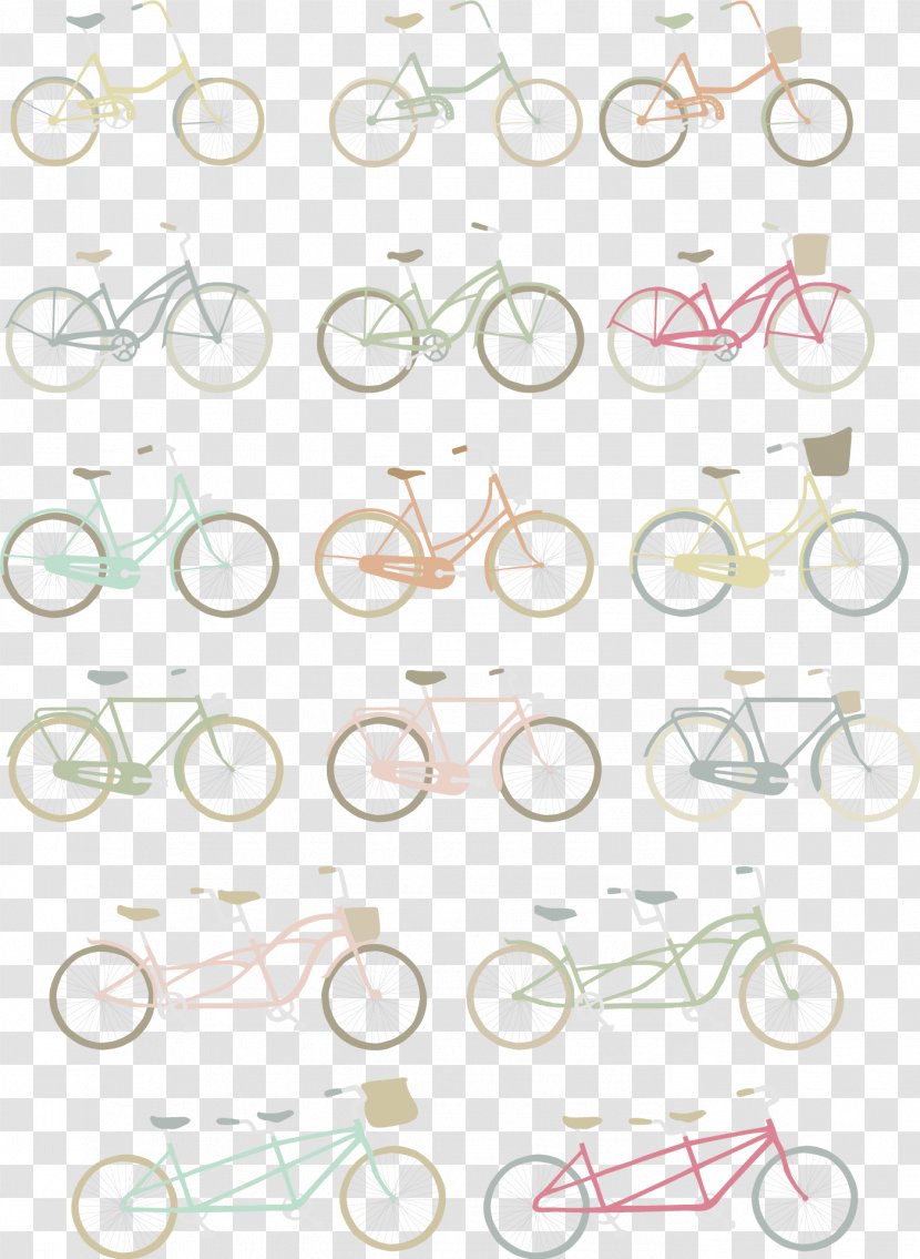 Bicycle - Text - All Kinds Of Bicycles Vector Transparent PNG