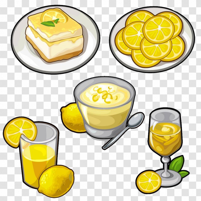 Cocktail Fruit Lemon Illustration - Cartoon Food Photos Transparent PNG