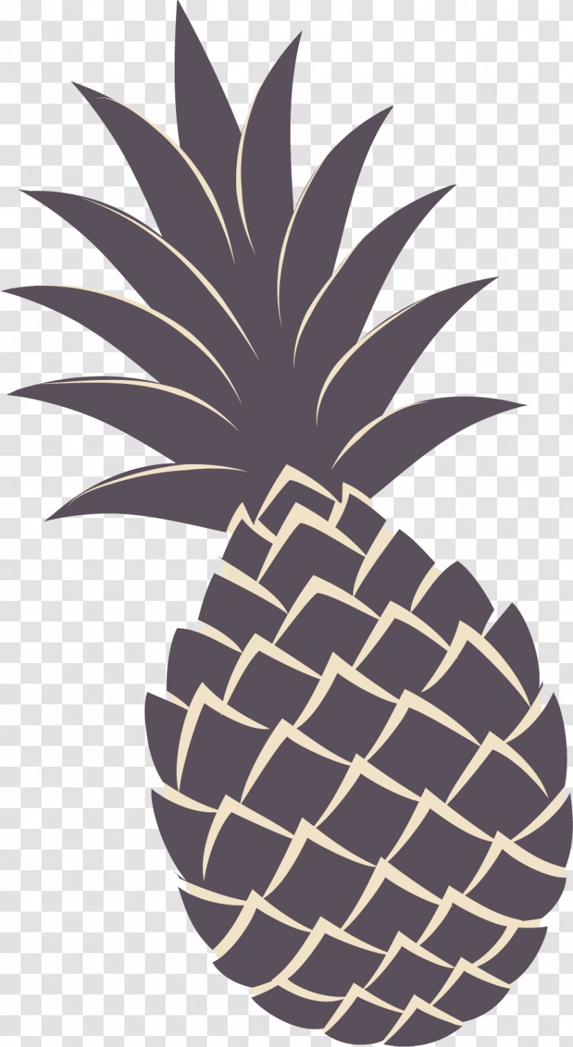 Pineapple Bun Vector Graphics Clip Art Illustration - Abacaxi Silhouette Transparent PNG