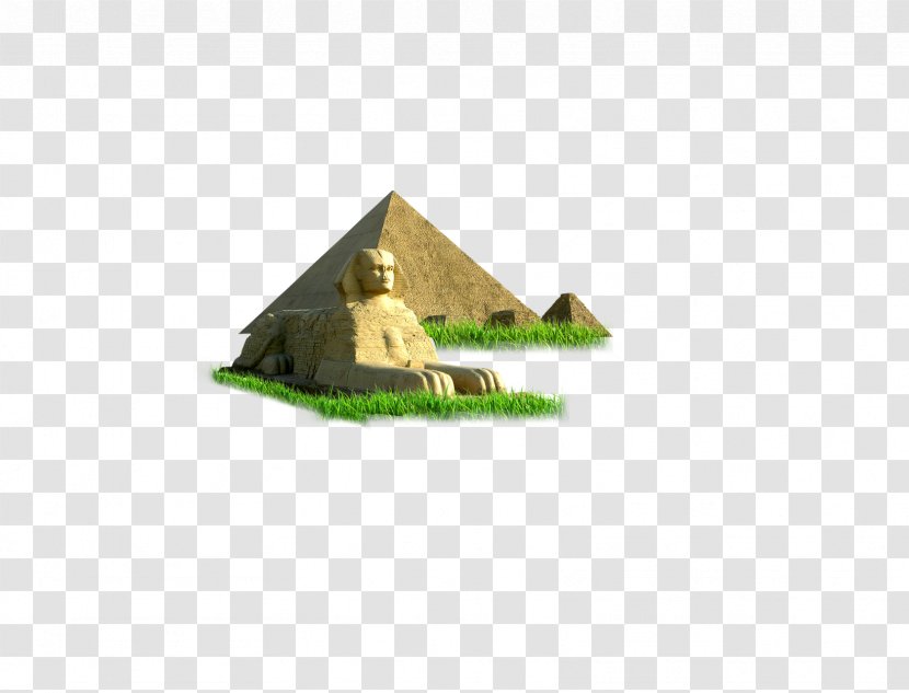 Great Sphinx Of Giza Egyptian Pyramids Eiffel Tower Ancient Egypt - Grass On The Pyramid Transparent PNG