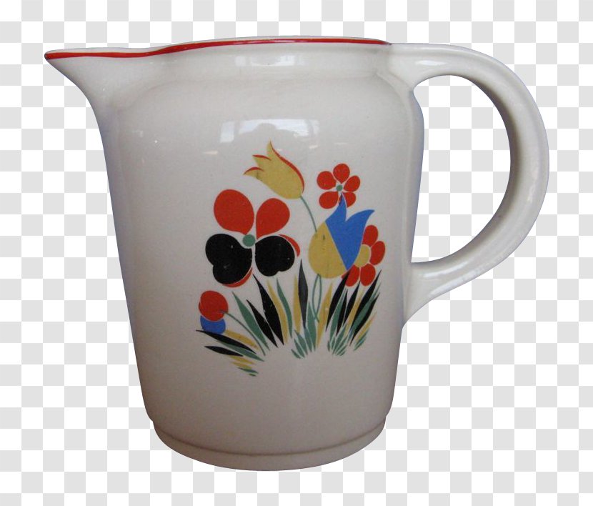 Pitcher Jug Ceramic Mug Tableware - Pottery - Hand-painted Milk Transparent PNG