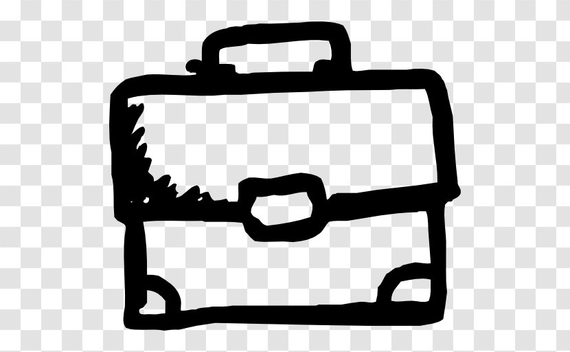 Hand Drawn Suitcase - Black And White - Business Transparent PNG