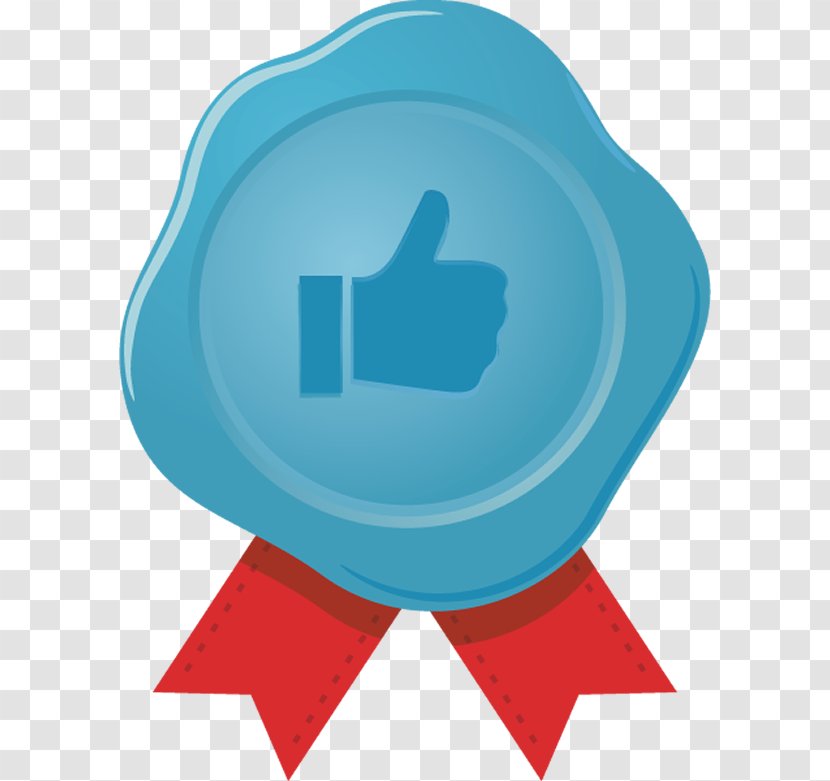Recommend Stamp Thumb Up - Turquoise - Logo Electric Blue Transparent PNG