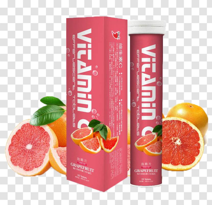 Grapefruit Juice Vitamin C Effervescent Tablet - Natural Foods - Flavor Material Transparent PNG