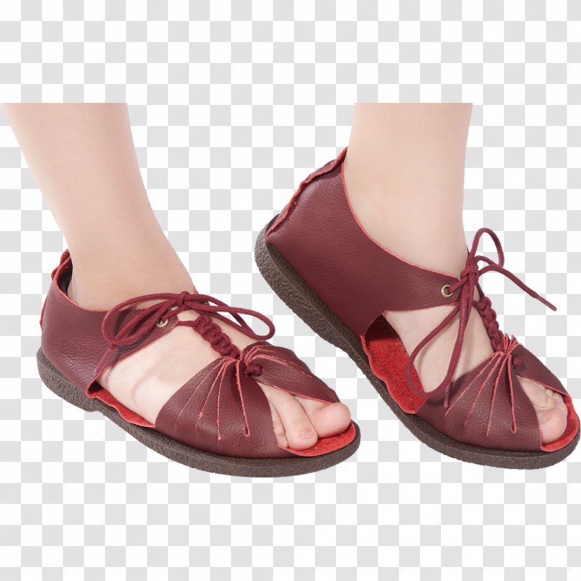 Sandal High-heeled Shoe Ballet Wine - Maroon Transparent PNG