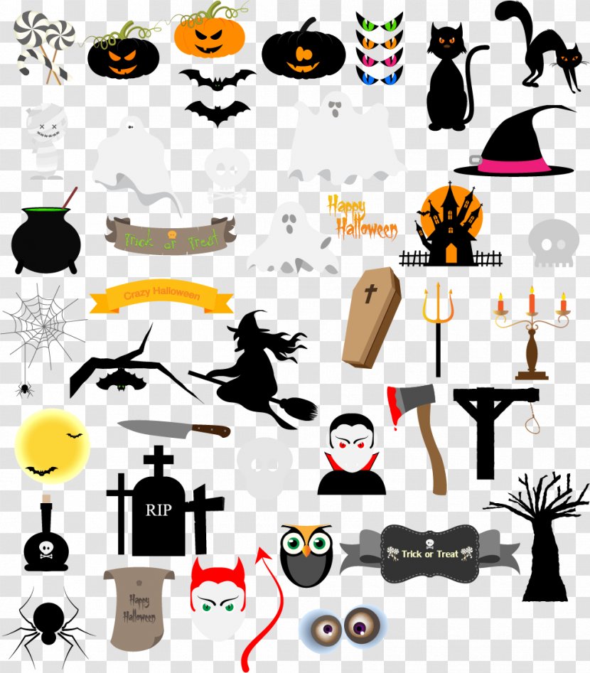 Halloween All Saints' Day Holiday Pattern - Product Design - Elements Transparent PNG