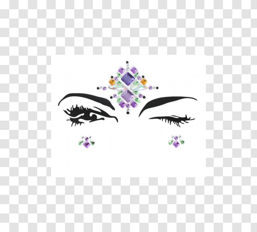 Sticker Imitation Gemstones & Rhinestones Face Make-up Adhesive - Makeup Transparent PNG