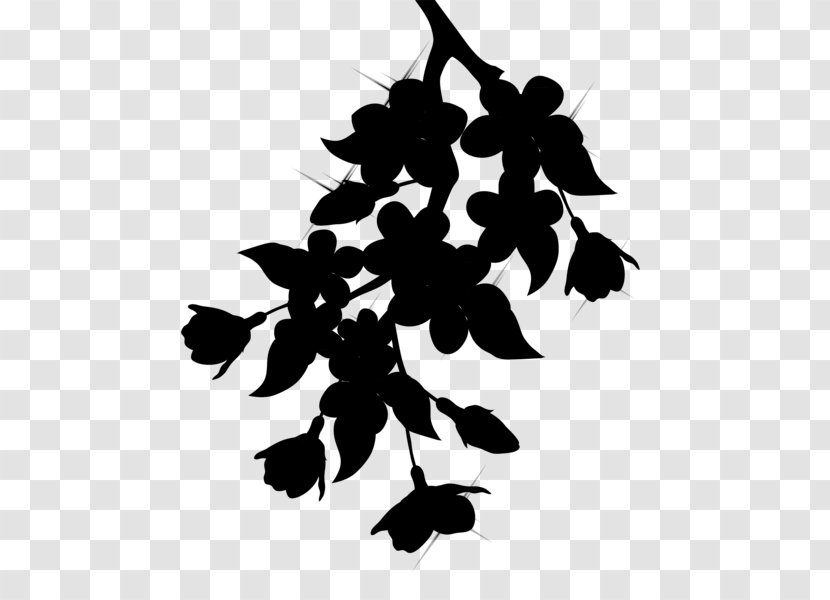 Leaf Clip Art Pattern Plant Stem Silhouette - Blackandwhite Transparent PNG