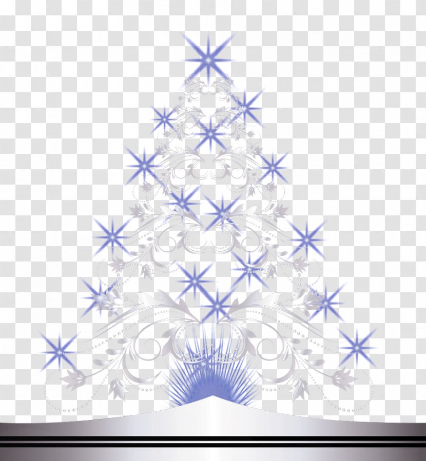 Light Christmas Tree - Blue - Star Transparent PNG