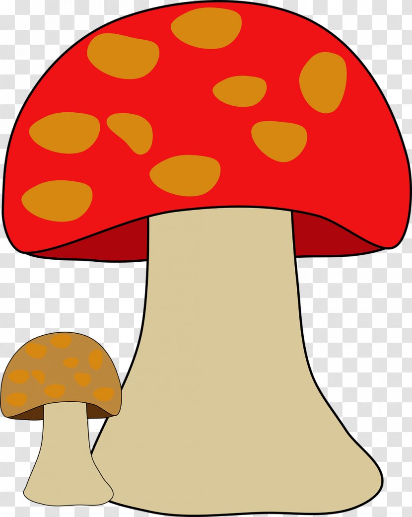 Mushroom Fungus Clip Art - Cartoon Red Transparent PNG