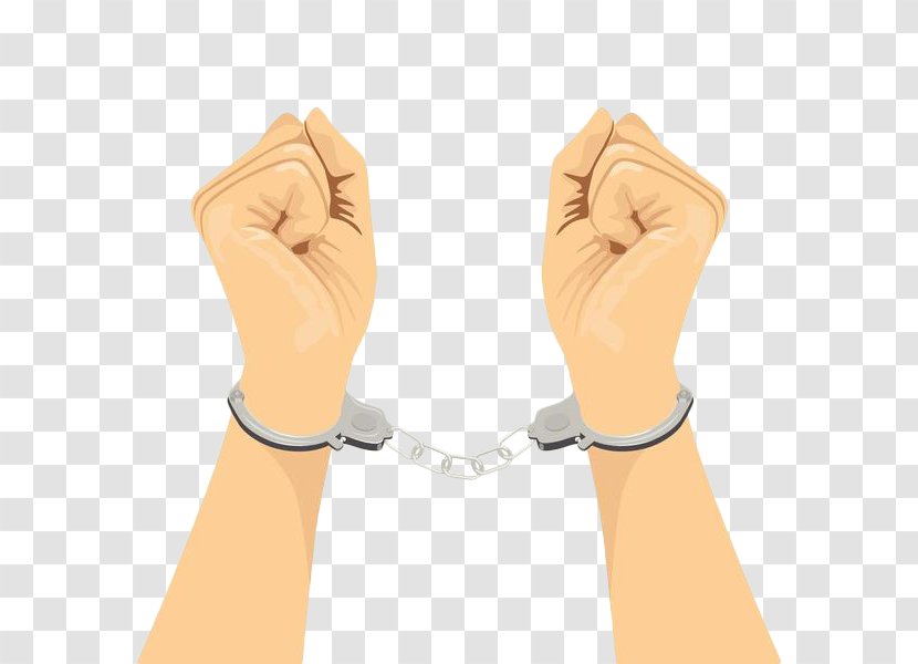 Handcuffs Prison Illustration - Police - In Both Hands Transparent PNG