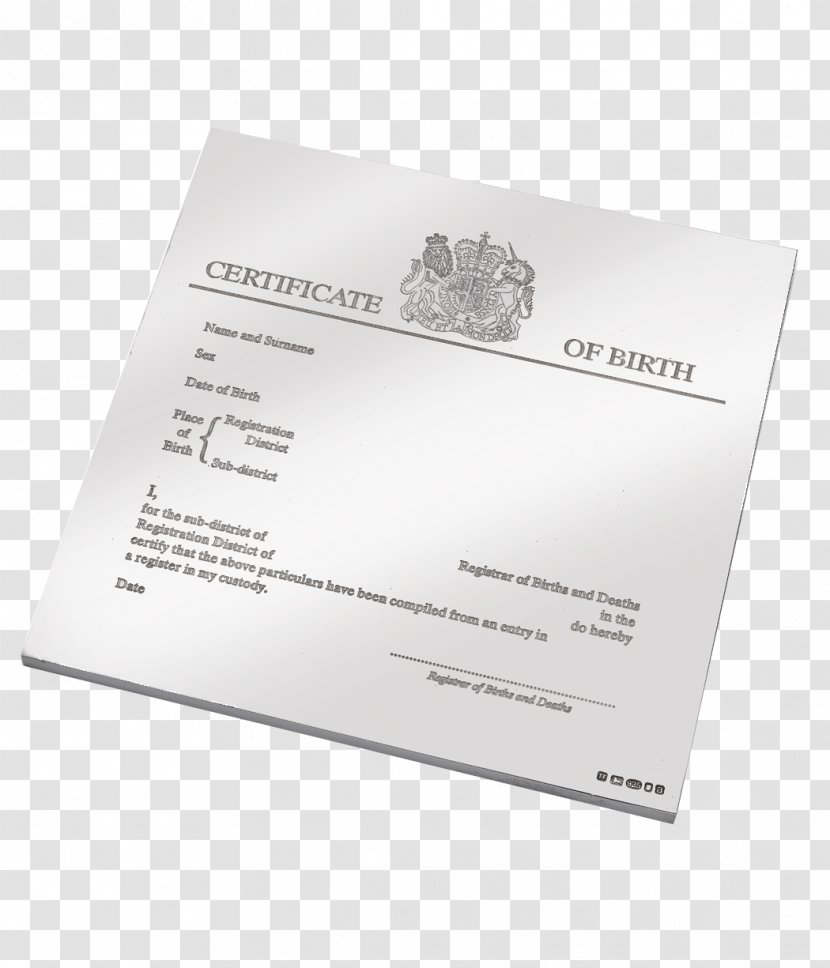 Child Double-barrelled Name Brand Birth Certificate - Flower Transparent PNG
