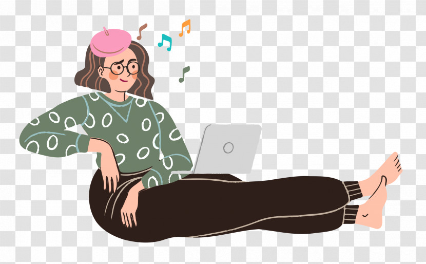 Relaxing Lady Woman Transparent PNG