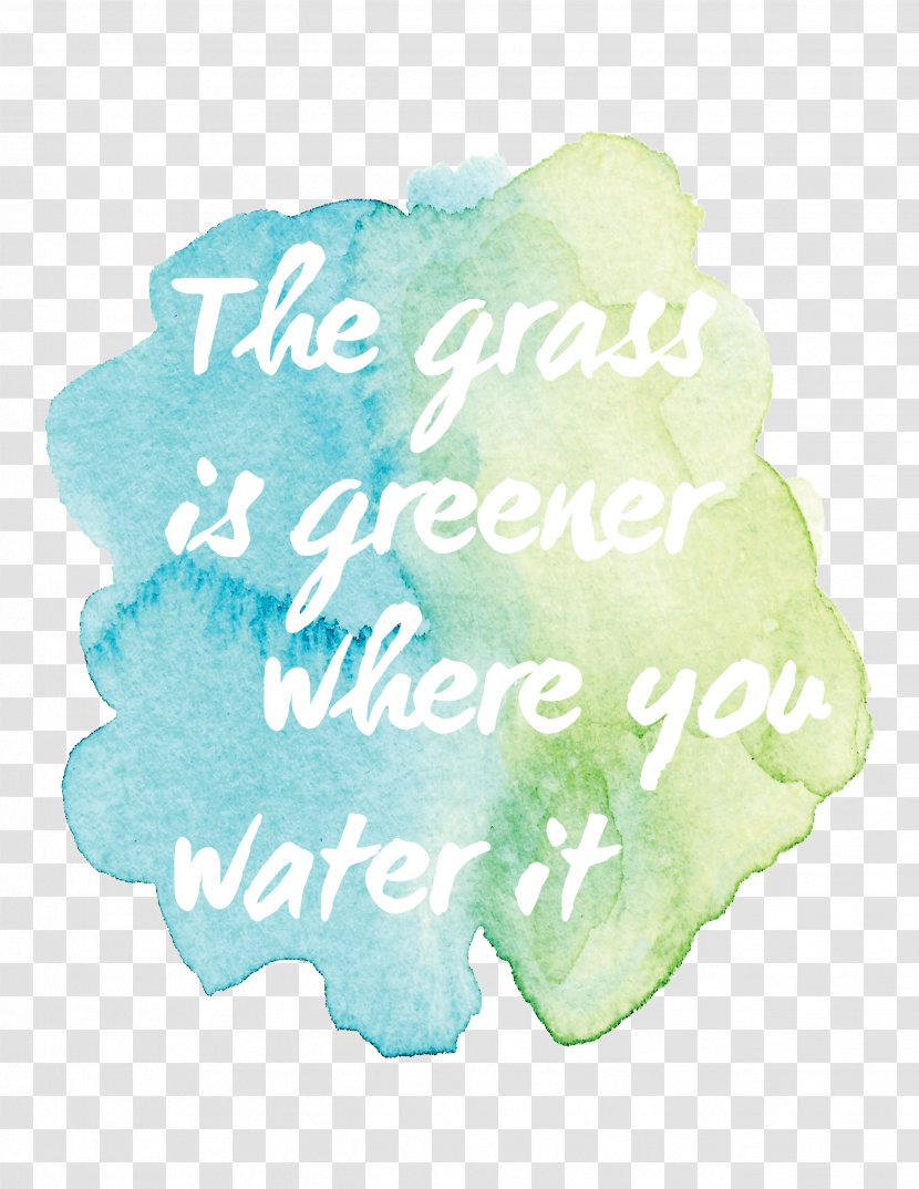 Watercolor Painting Art Saying Graphic Design - Grass Transparent PNG