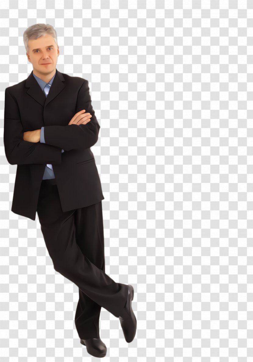 Suit Standing Clothing Formal Wear Male - Footwear - Outerwear Businessperson Transparent PNG